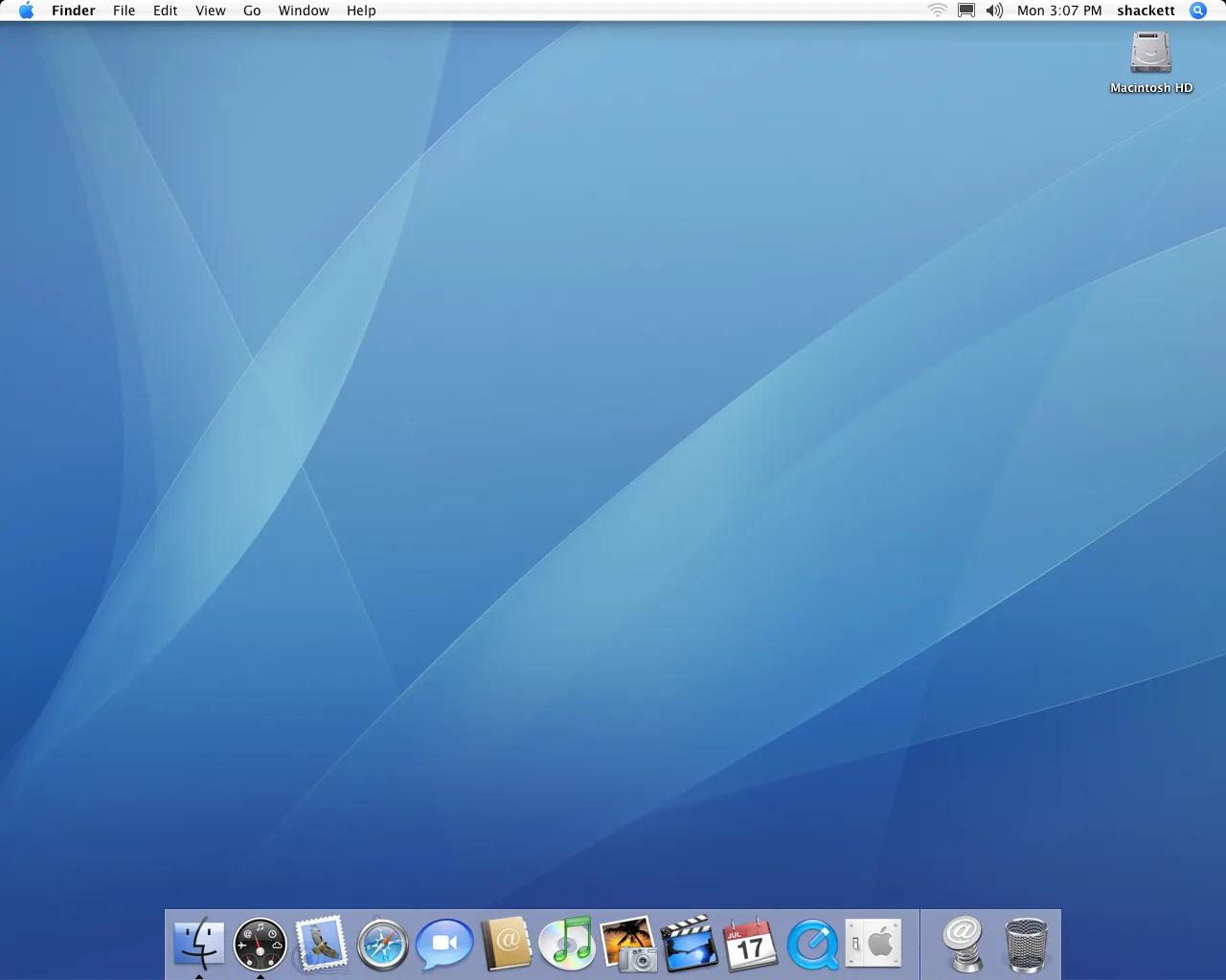 Mac OS X Tiger screenshot